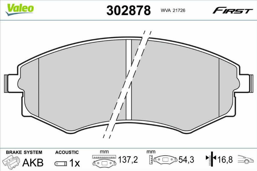 Valeo 302878 - Komplet Pločica, disk-kočnica www.molydon.hr