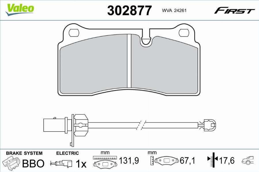 Valeo 302877 - Komplet Pločica, disk-kočnica www.molydon.hr