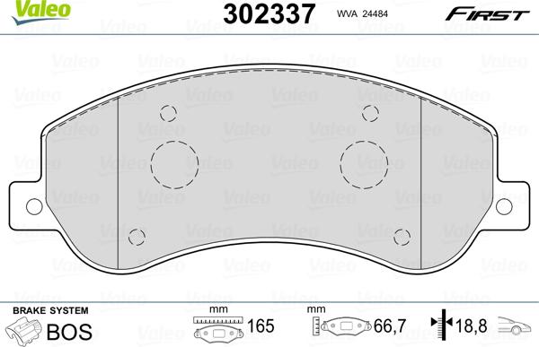 Valeo 302337 - Komplet Pločica, disk-kočnica www.molydon.hr