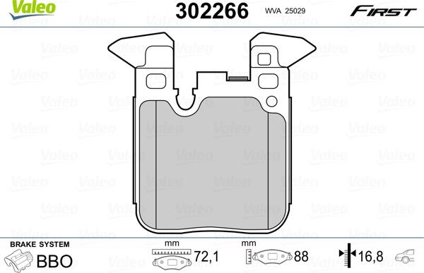 Valeo 302266 - Komplet Pločica, disk-kočnica www.molydon.hr