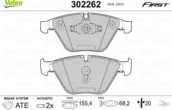 Valeo 302262 - Komplet Pločica, disk-kočnica www.molydon.hr