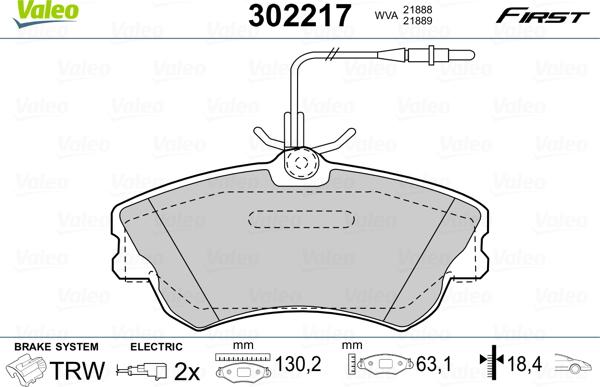 Valeo 302217 - Komplet Pločica, disk-kočnica www.molydon.hr