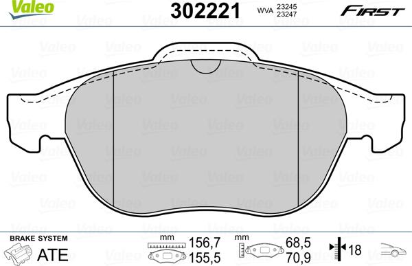 Valeo 302221 - Komplet Pločica, disk-kočnica www.molydon.hr