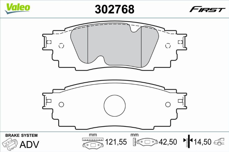 Valeo 302768 - Komplet Pločica, disk-kočnica www.molydon.hr