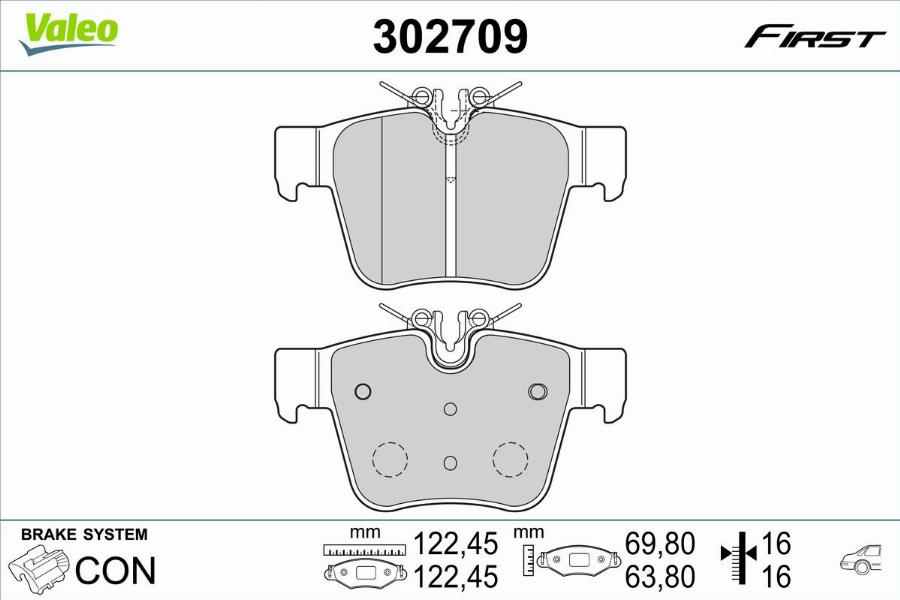 Valeo 302709 - Komplet Pločica, disk-kočnica www.molydon.hr