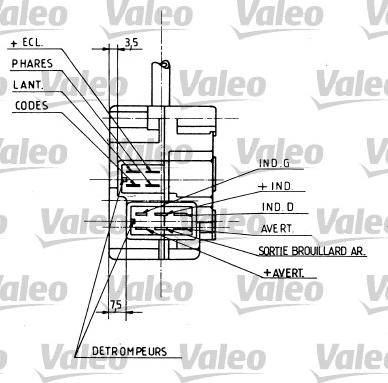 Valeo 251154 - Prekidač poluge upravljača www.molydon.hr