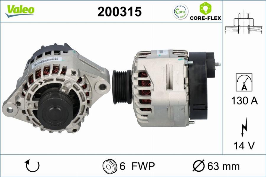 Valeo 200315 - Alternator www.molydon.hr