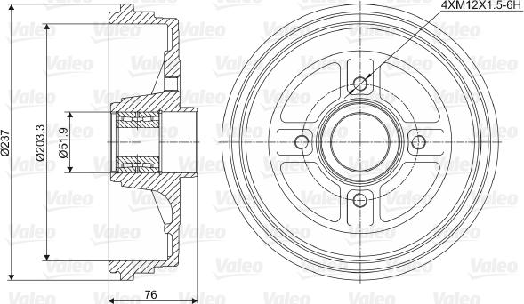 Valeo 237034 - Bubanj kočnica www.molydon.hr