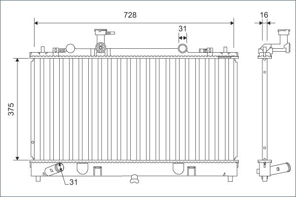 Valeo 701168 - Hladnjak, hladjenje motora www.molydon.hr