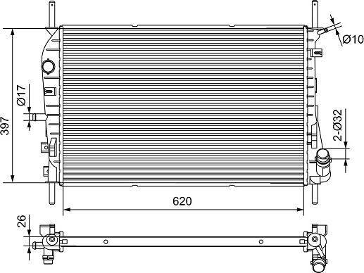 Valeo 734699 - Hladnjak, hladjenje motora www.molydon.hr