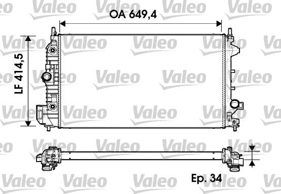 Valeo 734345 - Hladnjak, hladjenje motora www.molydon.hr