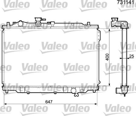 Valeo 731141 - Hladnjak, hladjenje motora www.molydon.hr