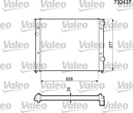 Valeo 732437 - Hladnjak, hladjenje motora www.molydon.hr