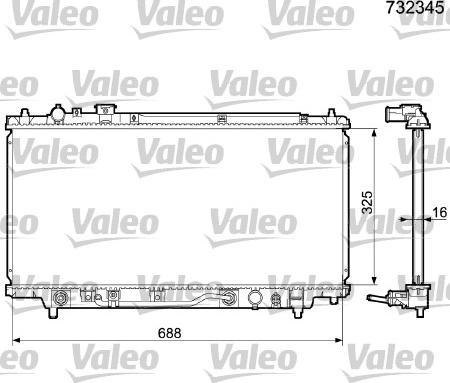 Valeo 732345 - Hladnjak, hladjenje motora www.molydon.hr