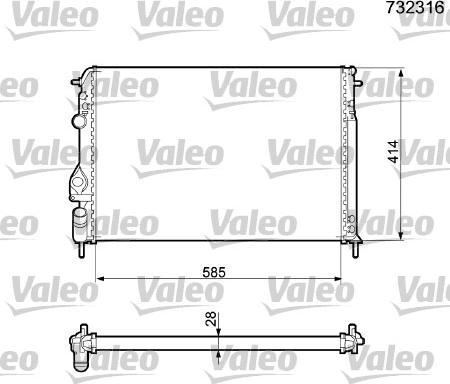 Valeo 732316 - Hladnjak, hladjenje motora www.molydon.hr