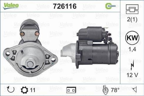 Valeo 726116 - Starter www.molydon.hr