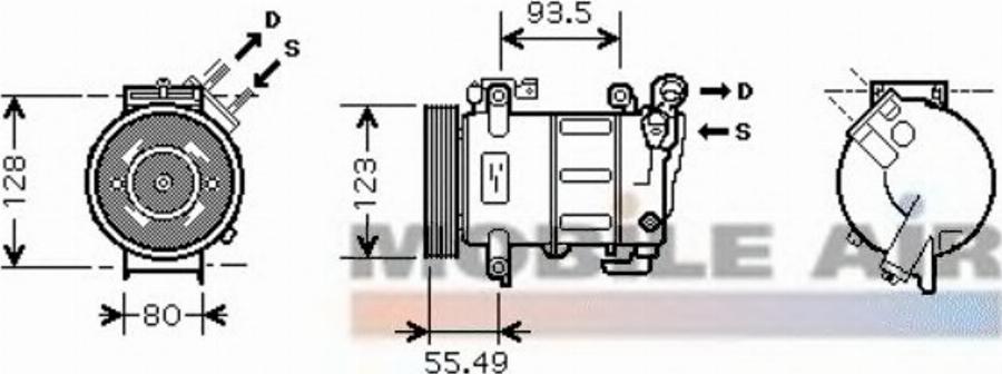 Van Wezel 4000K316 - Kompresor, klima-Uređaj www.molydon.hr