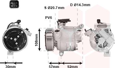 Van Wezel 4001K702 - Kompresor, klima-Uređaj www.molydon.hr