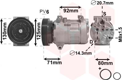 Van Wezel 4300K441 - Kompresor, klima-Uređaj www.molydon.hr