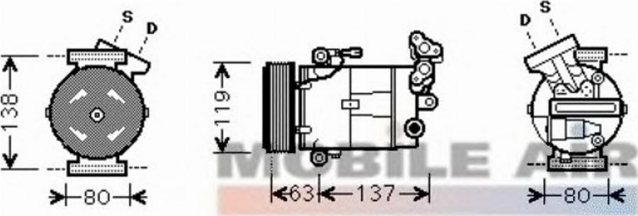 Van Wezel 4300K437 - Kompresor, klima-Uređaj www.molydon.hr