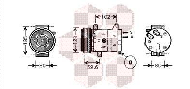 Van Wezel 4300K345 - Kompresor, klima-Uređaj www.molydon.hr