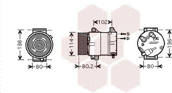 Van Wezel 4300K381 - Kompresor, klima-Uređaj www.molydon.hr