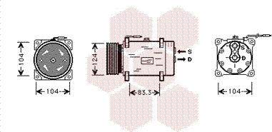 Van Wezel 4300K244 - Kompresor, klima-Uređaj www.molydon.hr