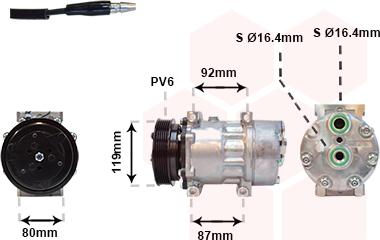 Van Wezel 4300K283 - Kompresor, klima-Uređaj www.molydon.hr