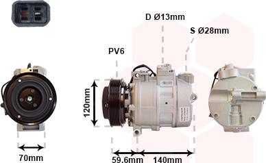 Van Wezel 4700K065 - Kompresor, klima-Uređaj www.molydon.hr