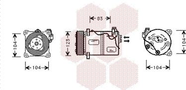 Van Wezel 5900K059 - Kompresor, klima-Uređaj www.molydon.hr