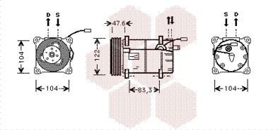 Van Wezel 5900K109 - Kompresor, klima-Uređaj www.molydon.hr