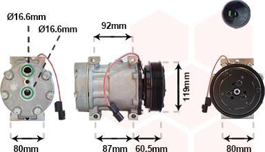 Van Wezel 5900K101 - Kompresor, klima-Uređaj www.molydon.hr