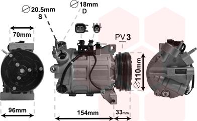 Van Wezel 5900K183 - Kompresor, klima-Uređaj www.molydon.hr