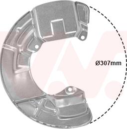 Van Wezel 5920371 - ANKER PLOČA | Lim za zaštitu od prskanja, kočioni disk www.molydon.hr