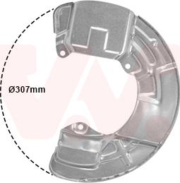 Van Wezel 5920372 - ANKER PLOČA | Lim za zaštitu od prskanja, kočioni disk www.molydon.hr