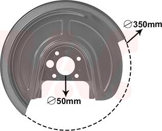 Van Wezel 5892374 - ANKER PLOČA | Lim za zaštitu od prskanja, kočioni disk www.molydon.hr