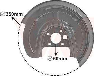 Van Wezel 5892373 - ANKER PLOČA | Lim za zaštitu od prskanja, kočioni disk www.molydon.hr