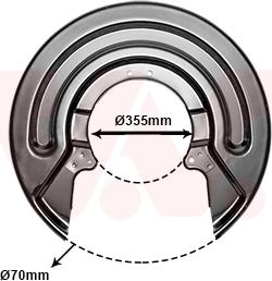 Van Wezel 5897373 - ANKER PLOČA | Lim za zaštitu od prskanja, kočioni disk www.molydon.hr