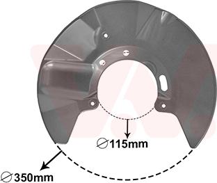 Van Wezel 5897372 - ANKER PLOČA | Lim za zaštitu od prskanja, kočioni disk www.molydon.hr