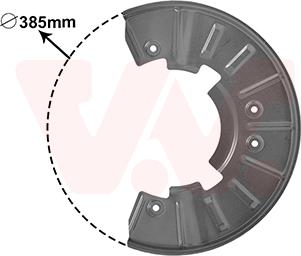 Van Wezel 5846371 - ANKER PLOČA | Lim za zaštitu od prskanja, kočioni disk www.molydon.hr