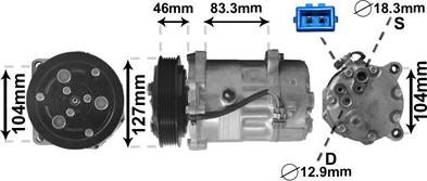 Van Wezel 5800K050 - Kompresor, klima-Uređaj www.molydon.hr