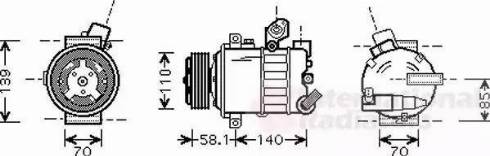 Van Wezel 5800K302 - Kompresor, klima-Uređaj www.molydon.hr