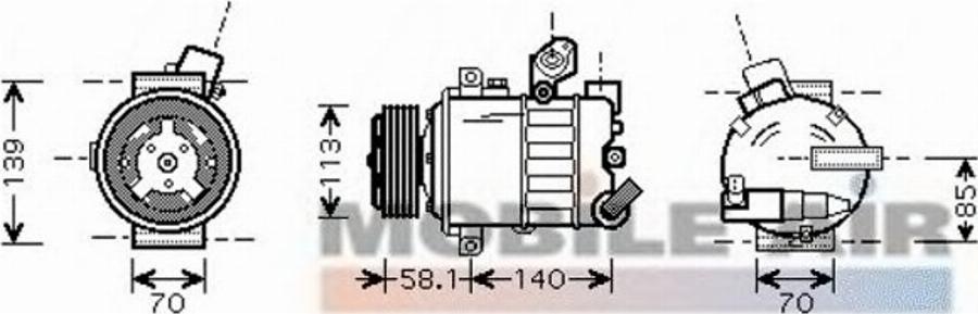 Van Wezel 5800K285 - (Elektro)magnetna spojnica, kompresor klima-Uređaja www.molydon.hr