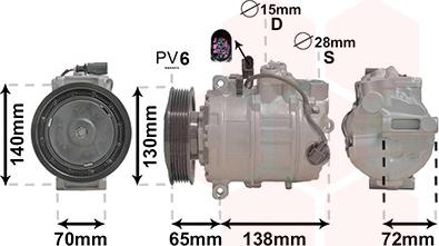 Van Wezel 5801K706 - Kompresor, klima-Uređaj www.molydon.hr