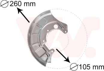 Van Wezel 5812372 - ANKER PLOČA | Lim za zaštitu od prskanja, kočioni disk www.molydon.hr