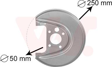 Van Wezel 5888374 - ANKER PLOČA | Lim za zaštitu od prskanja, kočioni disk www.molydon.hr