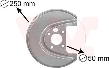 Van Wezel 5888373 - ANKER PLOČA | Lim za zaštitu od prskanja, kočioni disk www.molydon.hr