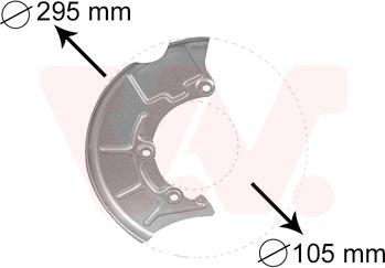 Van Wezel 5888372 - ANKER PLOČA | Lim za zaštitu od prskanja, kočioni disk www.molydon.hr