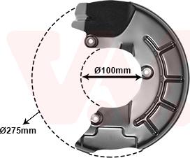 Van Wezel 5829371 - ANKER PLOČA | Lim za zaštitu od prskanja, kočioni disk www.molydon.hr