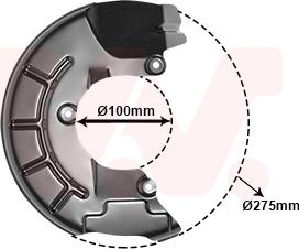 Van Wezel 5829372 - ANKER PLOČA | Lim za zaštitu od prskanja, kočioni disk www.molydon.hr